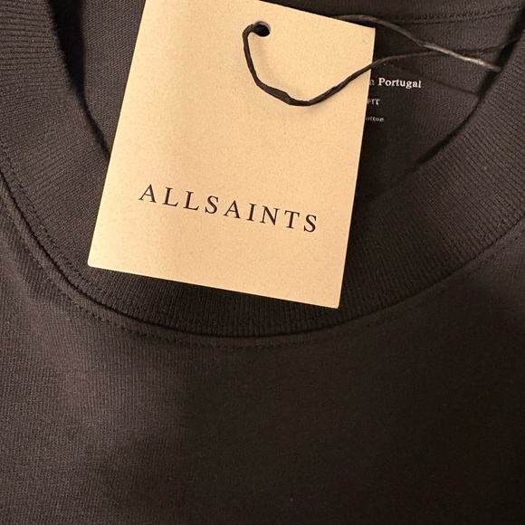 AllSaints Blue Pounce Short Sleeve Crew Cotton T-Shirt - Picture 7 of 8